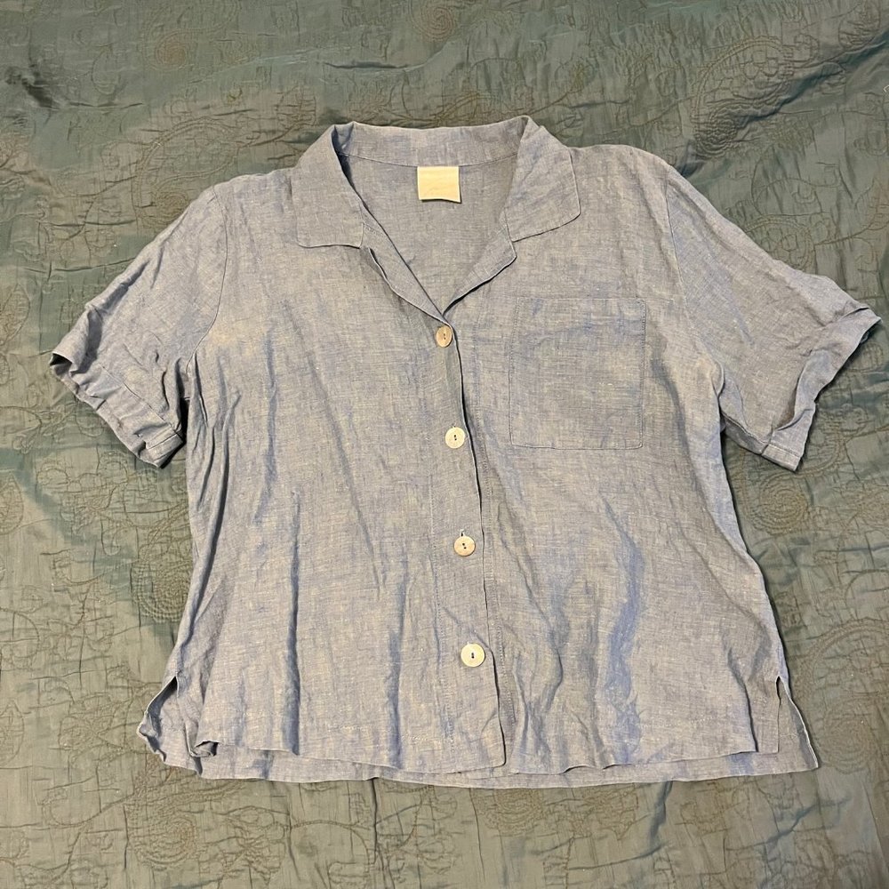 Boxy Linen Button Down